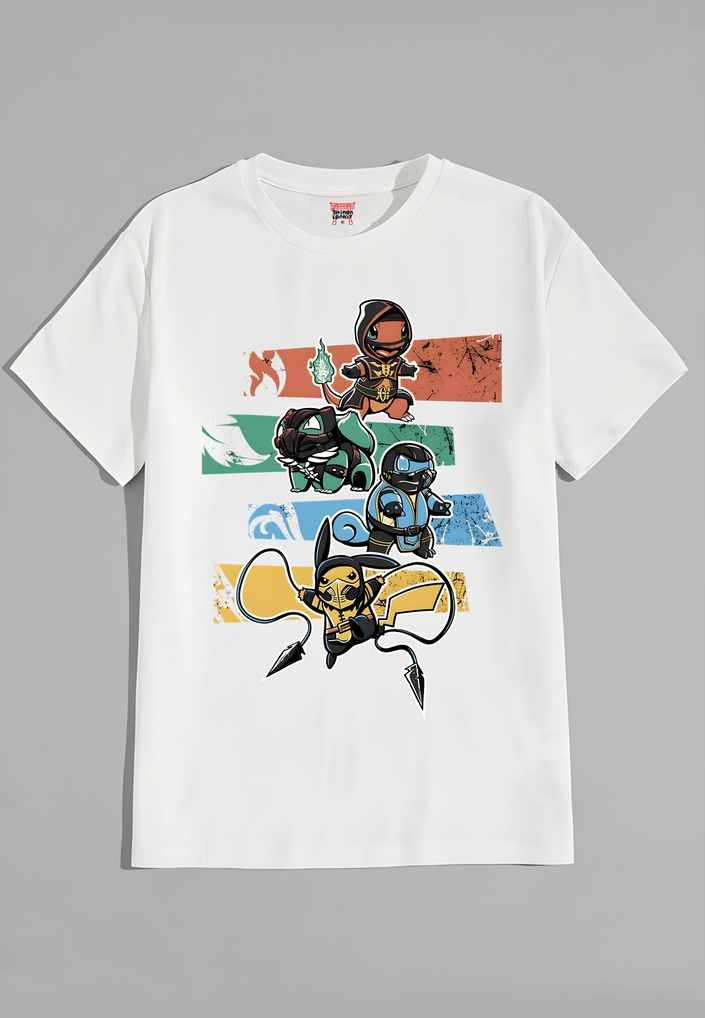Pokemons Inspired White Tee