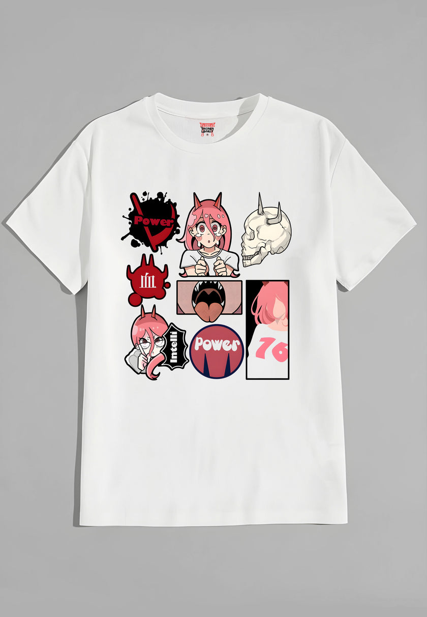 Power Stylish Arts White T-Shirt