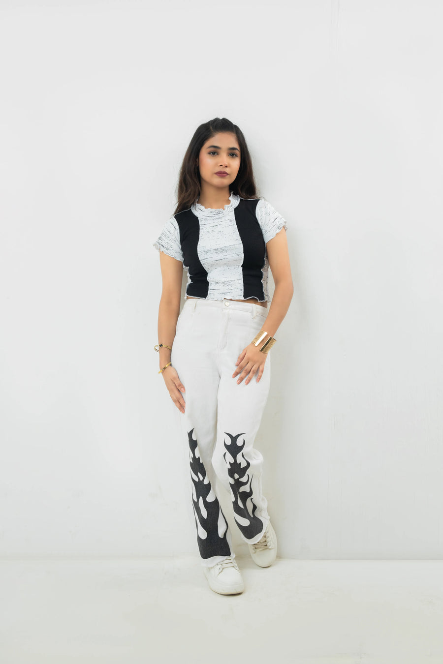 Patch Work Crop Top