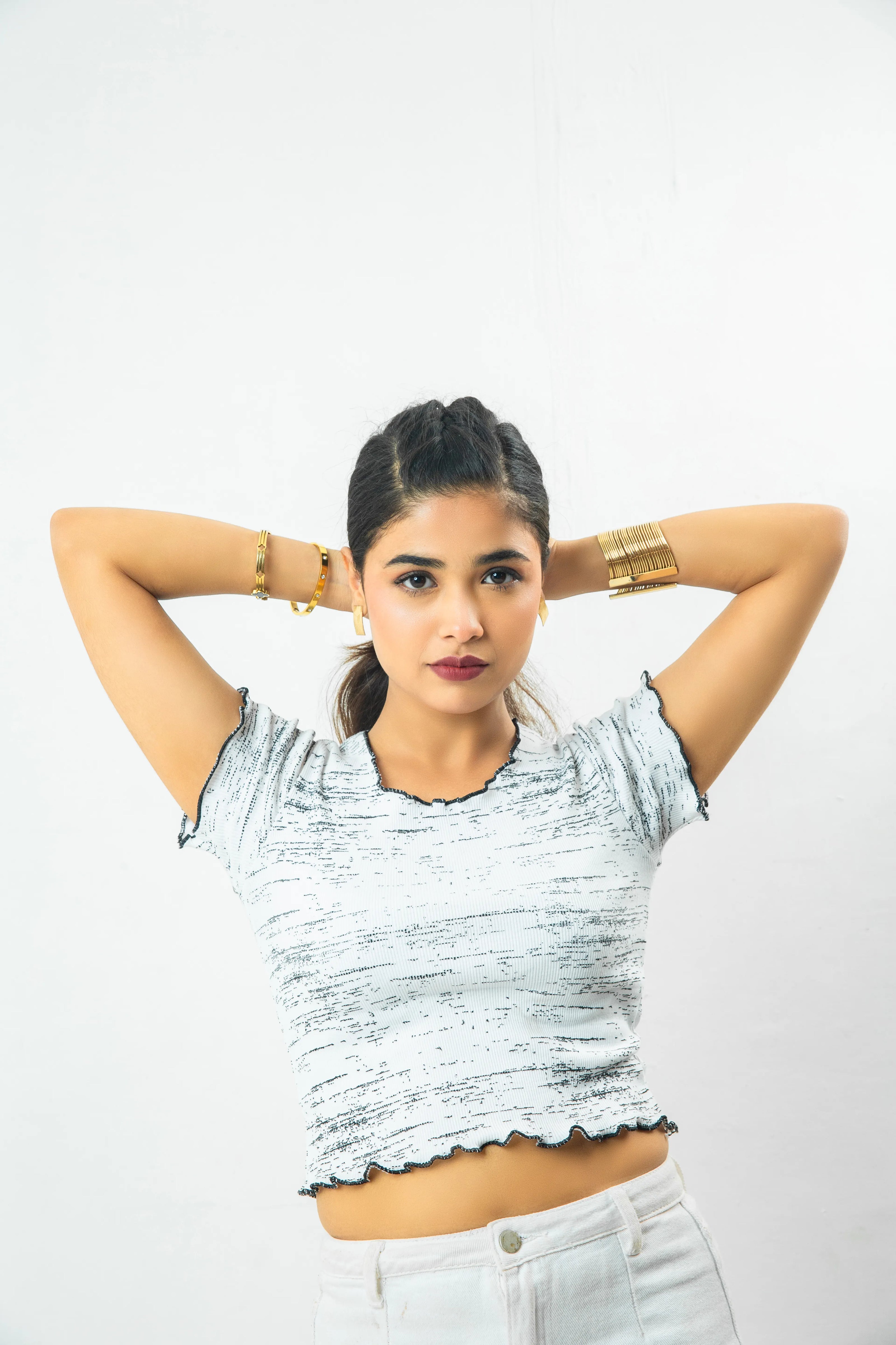 Lecture Trim Ribbed Crop Top