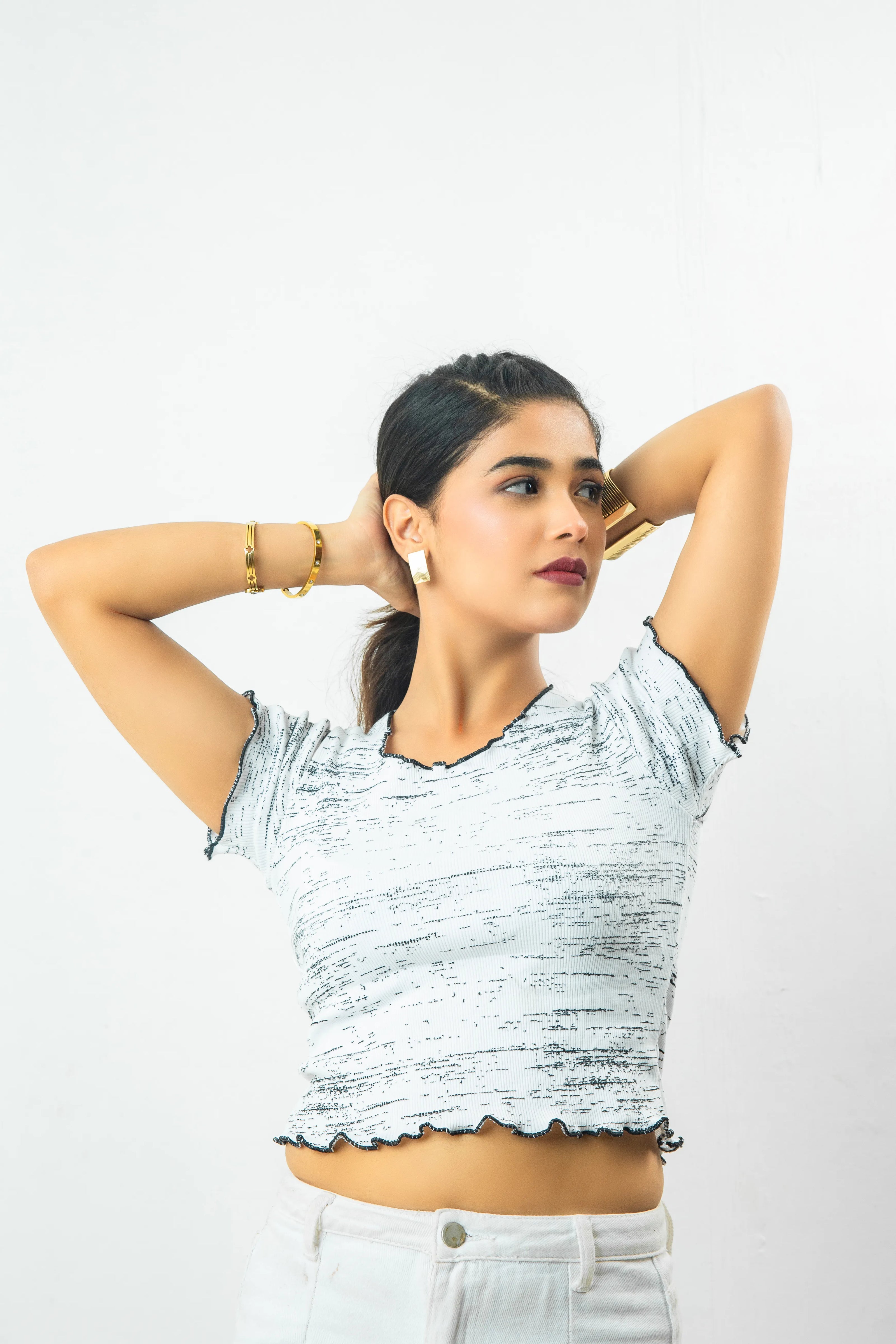 Lecture Trim Ribbed Crop Top