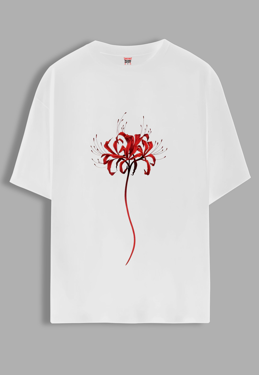 Red Spider Lily Aesthetic Oversized Tee