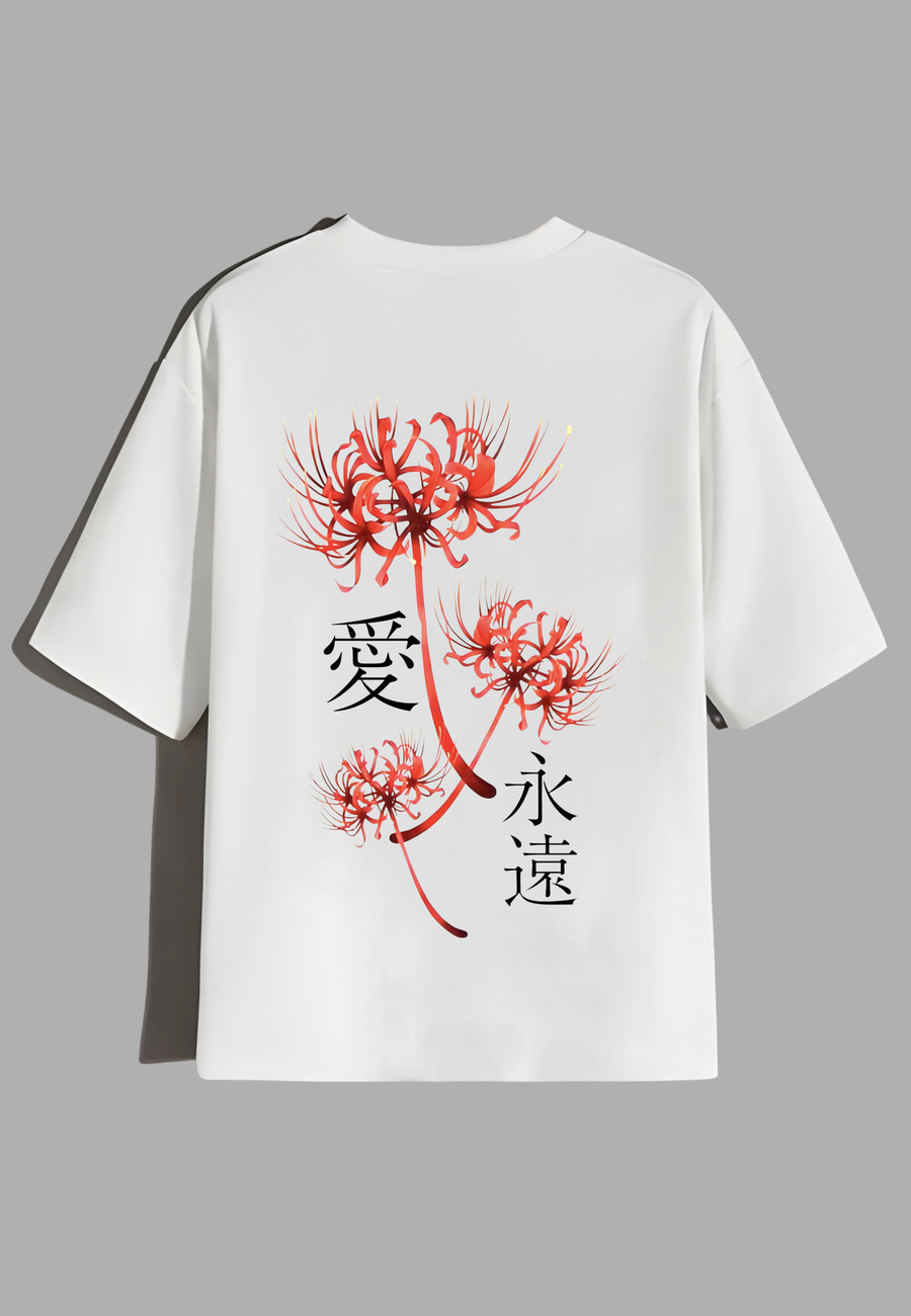 Red Spider Lily Aesthetic Oversized Tee