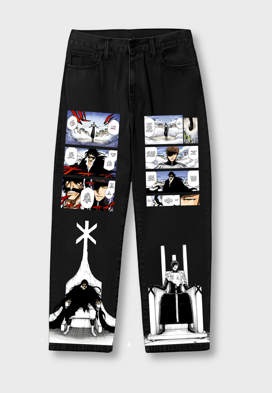 anime print jeans