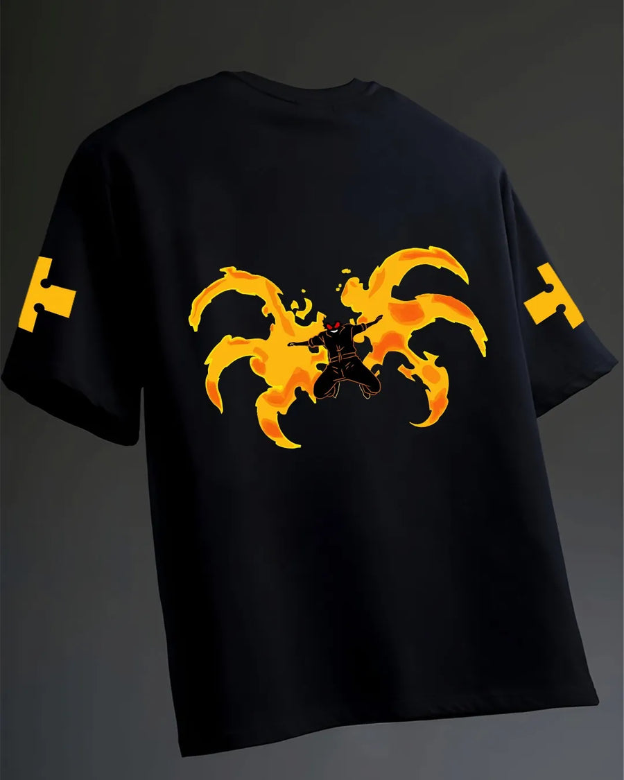 Devil's Footsteps – Shinra Oversized Anime Tee