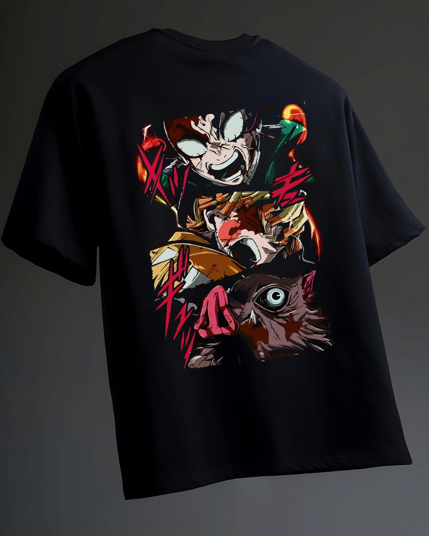 Demon Slayer Trio Oversized Tee