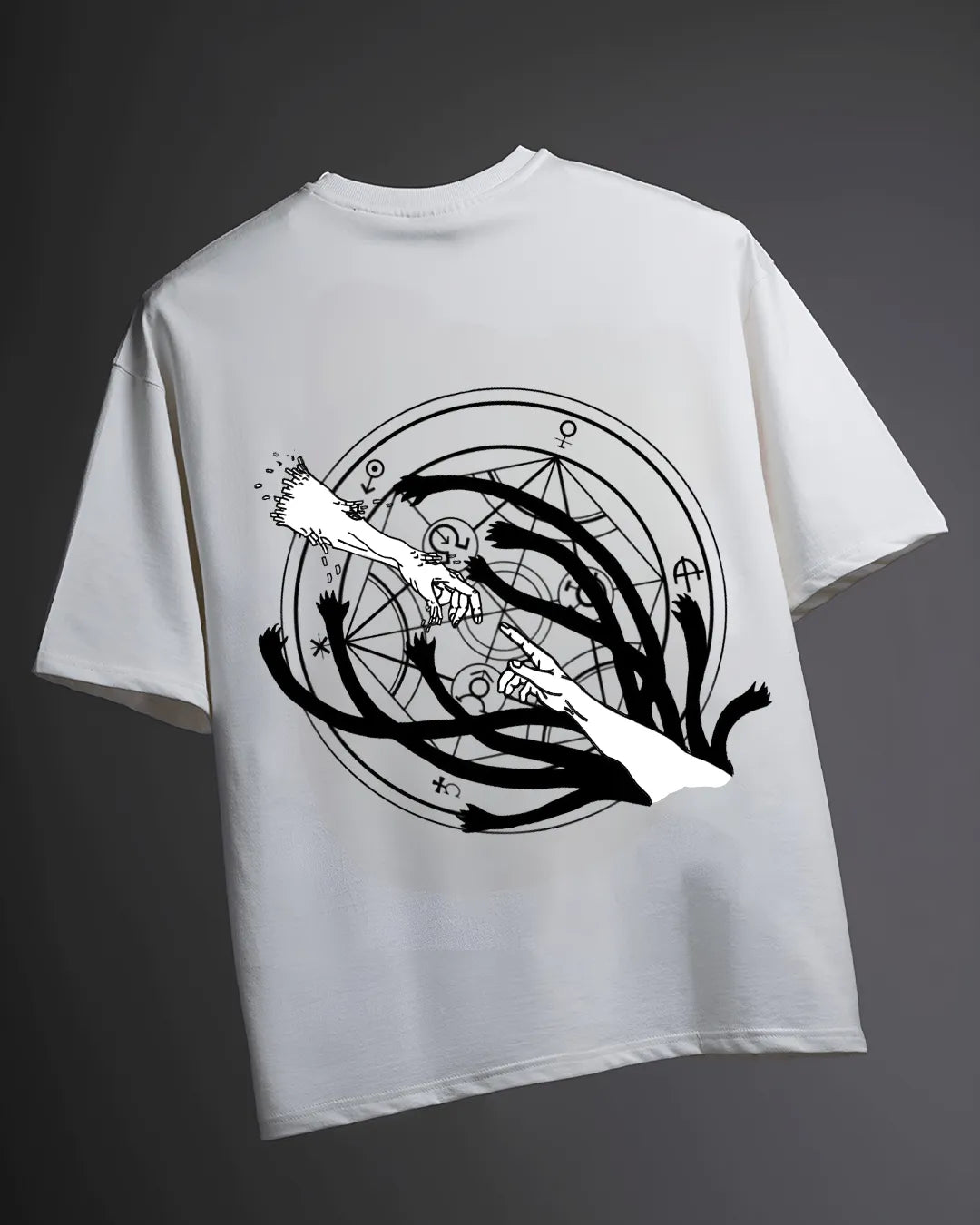 FMAB White Subtle Oversized T-Shirt