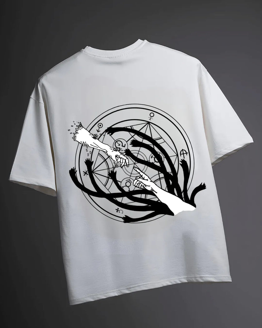 FMAB White Subtle Oversized T-Shirt